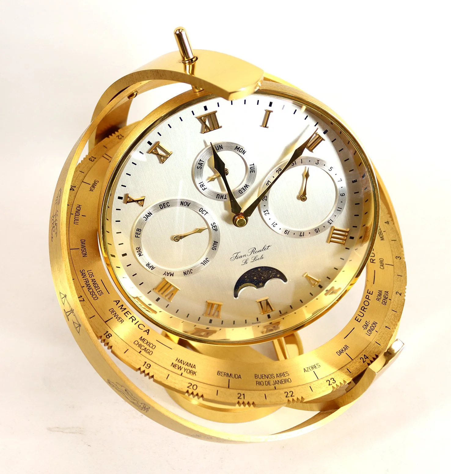 Jean Roulet 'Presidents Clock' in the Shape of an Armillary Sphere